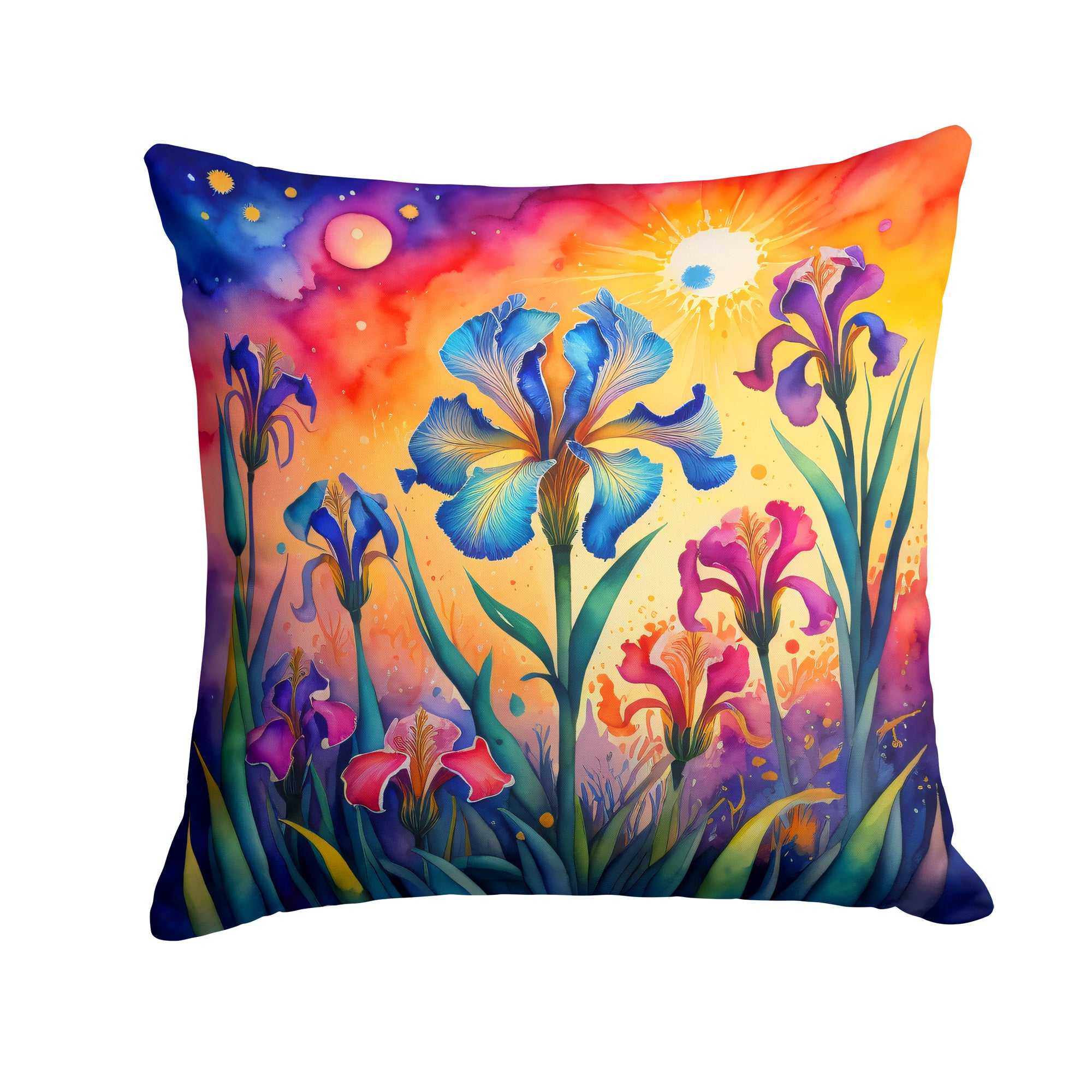 Buy this Colorful Iris Fabric Decorative Pillow