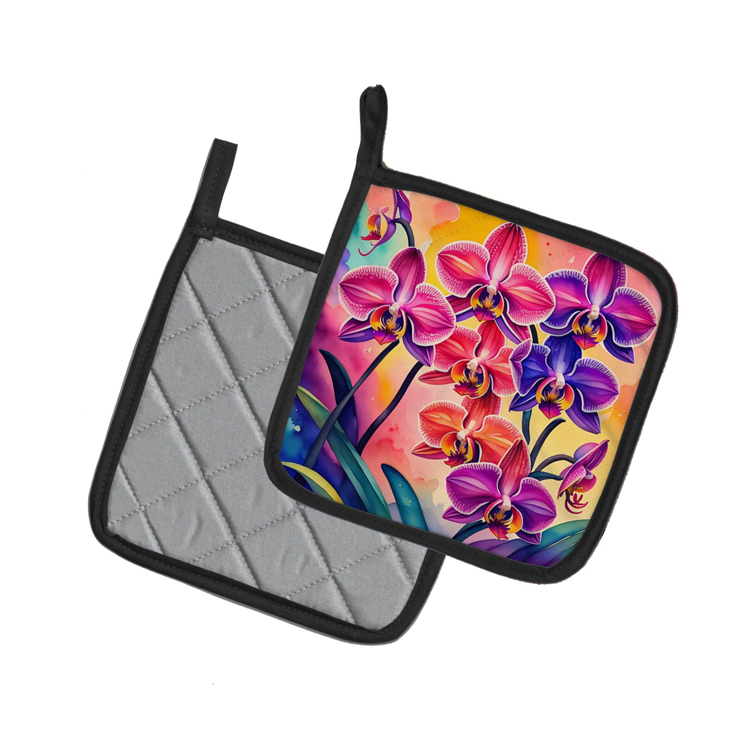 Buy this Colorful Orchids Pair of Pot Holders