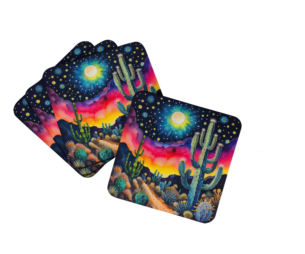 Buy this Colorful Queen of the Night Cactus Foam Coaster Set of 4