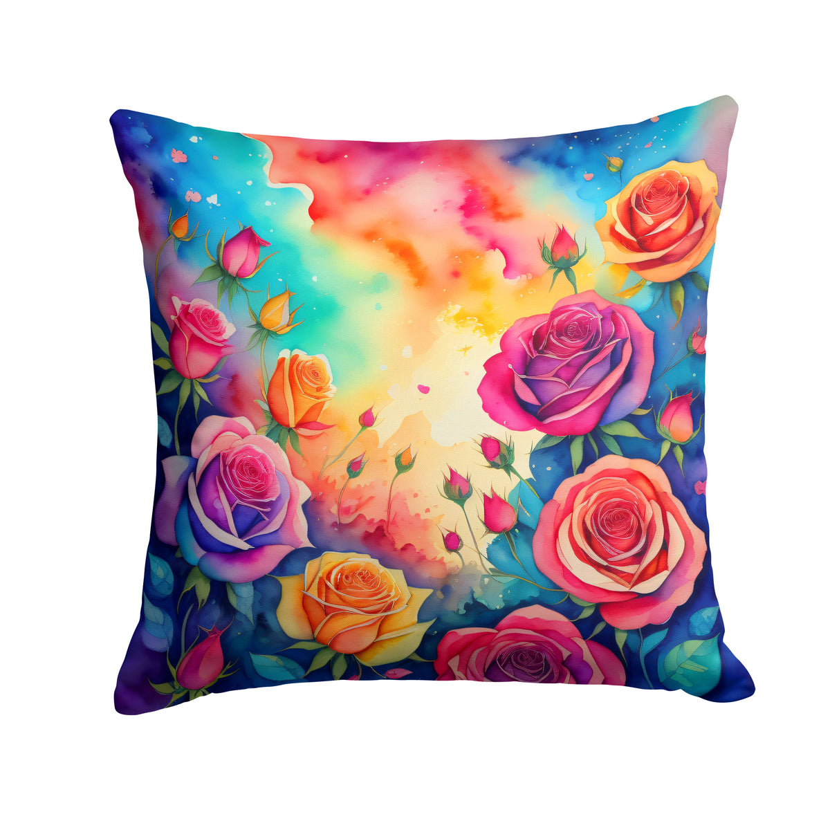 Buy this Colorful Roses Fabric Decorative Pillow