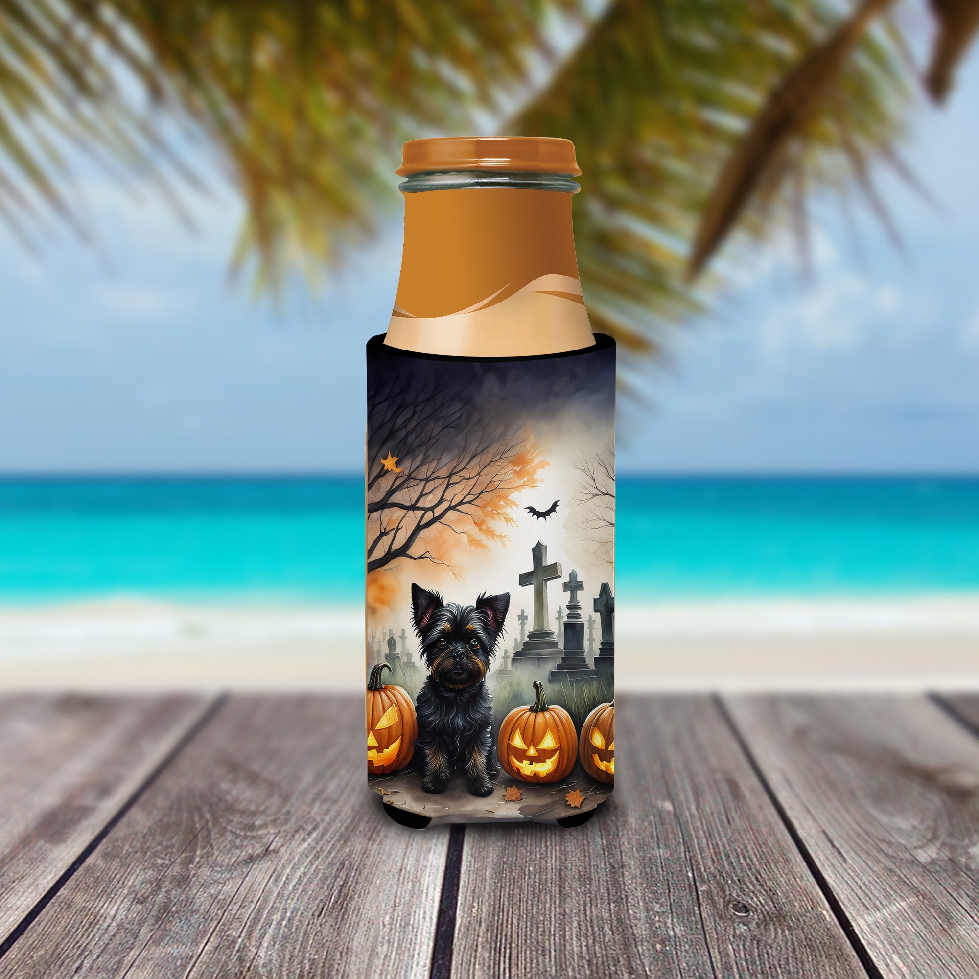 Affenpinscher Spooky Halloween Hugger for Ultra Slim Cans