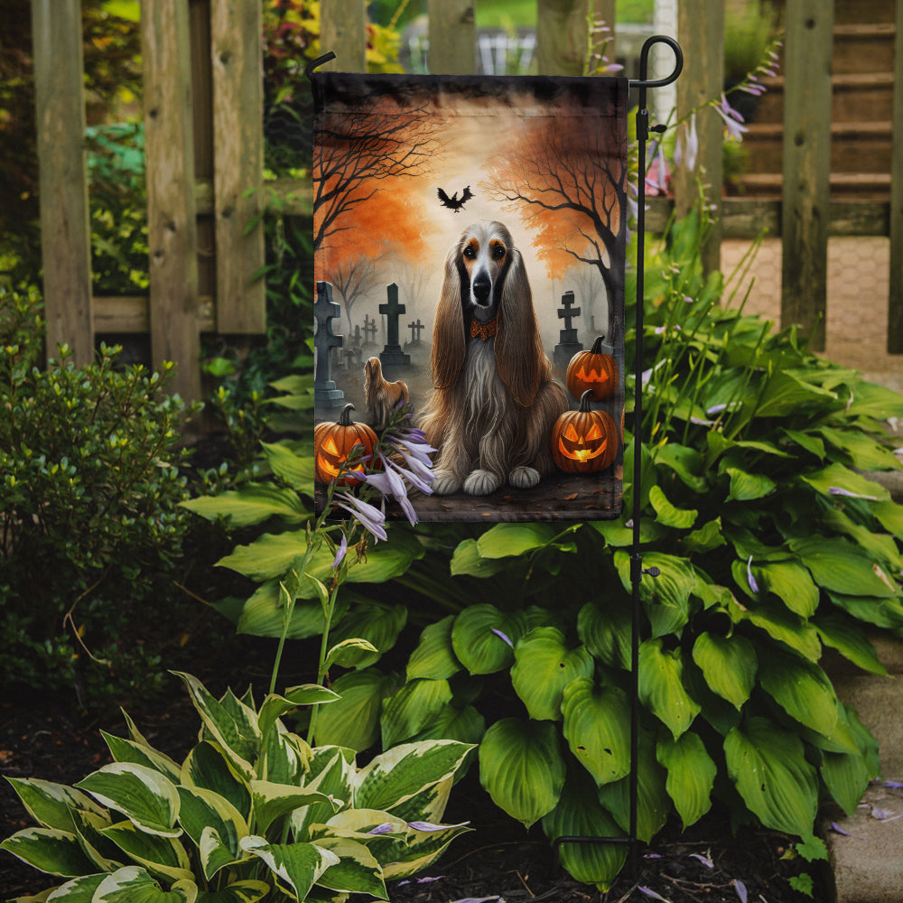 Afghan Hound Spooky Halloween Garden Flag  the-store.com.