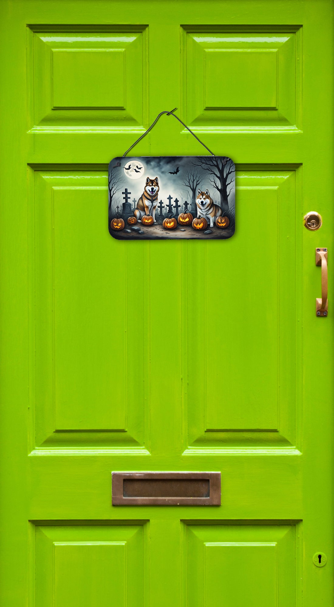 Akita Spooky Halloween Wall or Door Hanging Prints