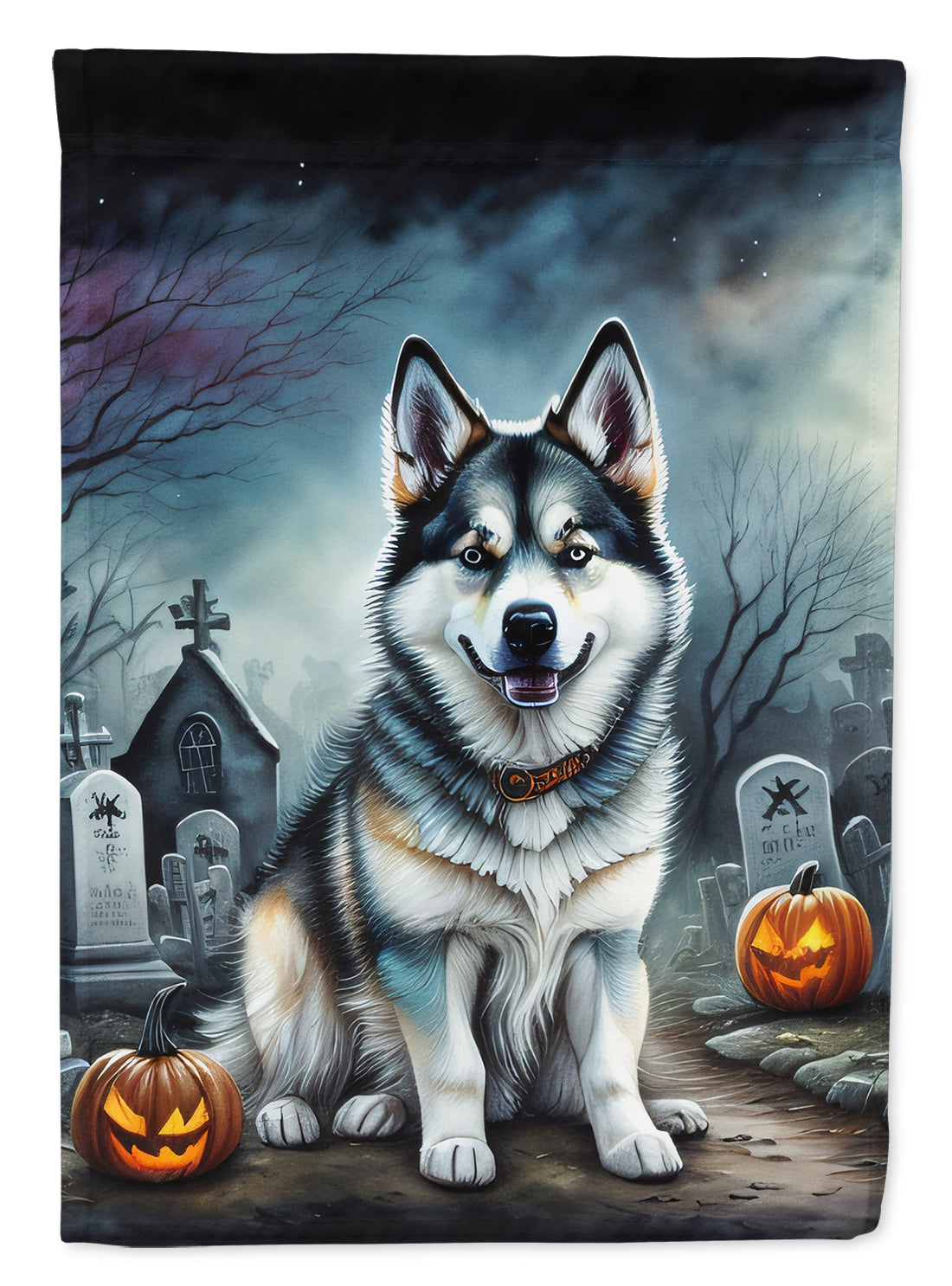 Buy this Alaskan Malamute Spooky Halloween Garden Flag