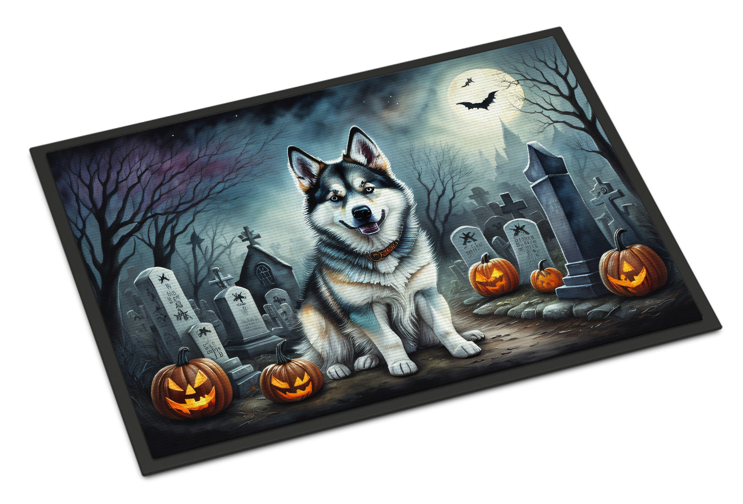 Buy this Alaskan Malamute Spooky Halloween Doormat 18x27