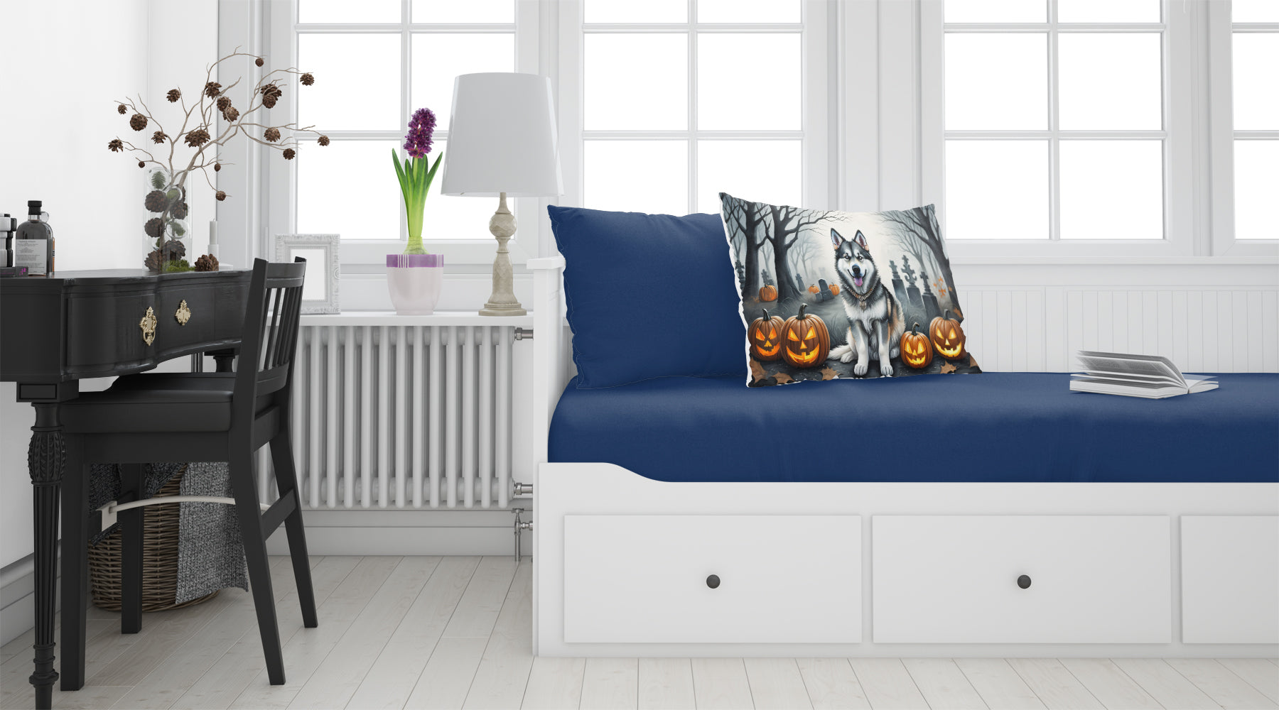 Buy this Alaskan Malamute Spooky Halloween Fabric Standard Pillowcase