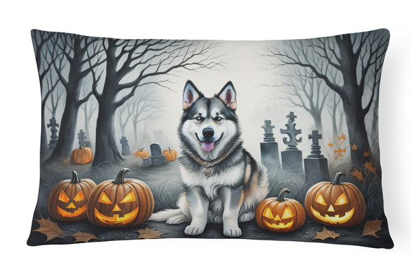 Buy this Alaskan Malamute Spooky Halloween Fabric Decorative Pillow