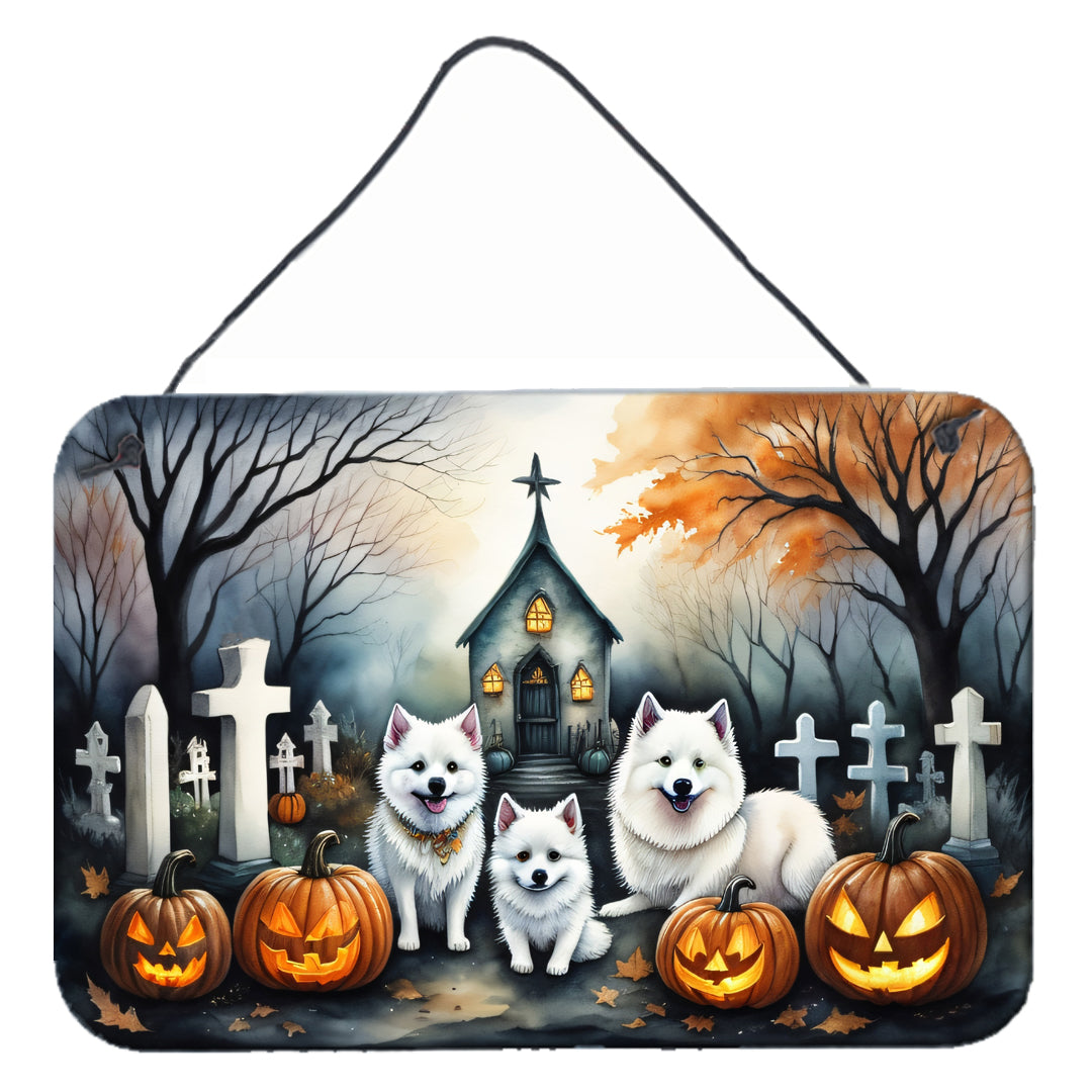 Buy this American Eskimo Spooky Halloween Wall or Door Hanging Prints