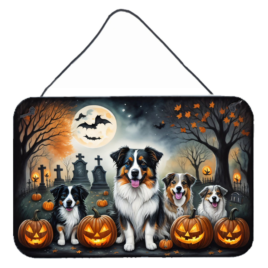 Buy this Australian Shepherd Spooky Halloween Wall or Door Hanging Prints