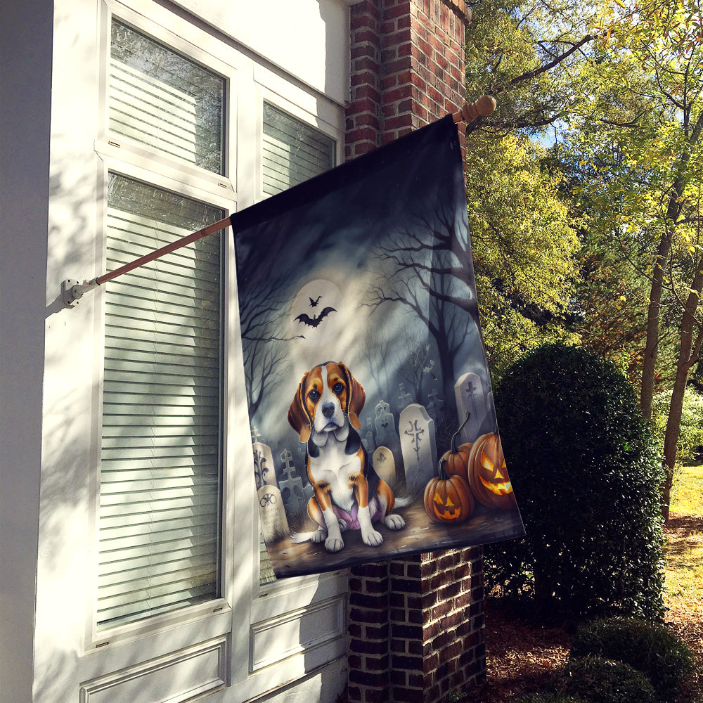 Beagle Spooky Halloween House Flag  the-store.com.