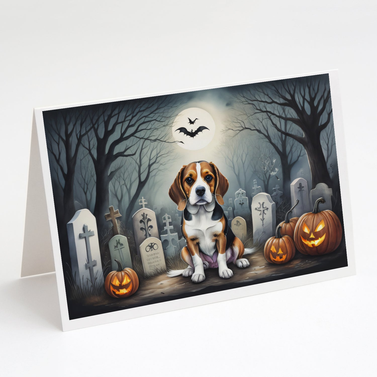 Buy this Beagle Spooky Halloween Greeting Cards and Envelopes Pack of 8