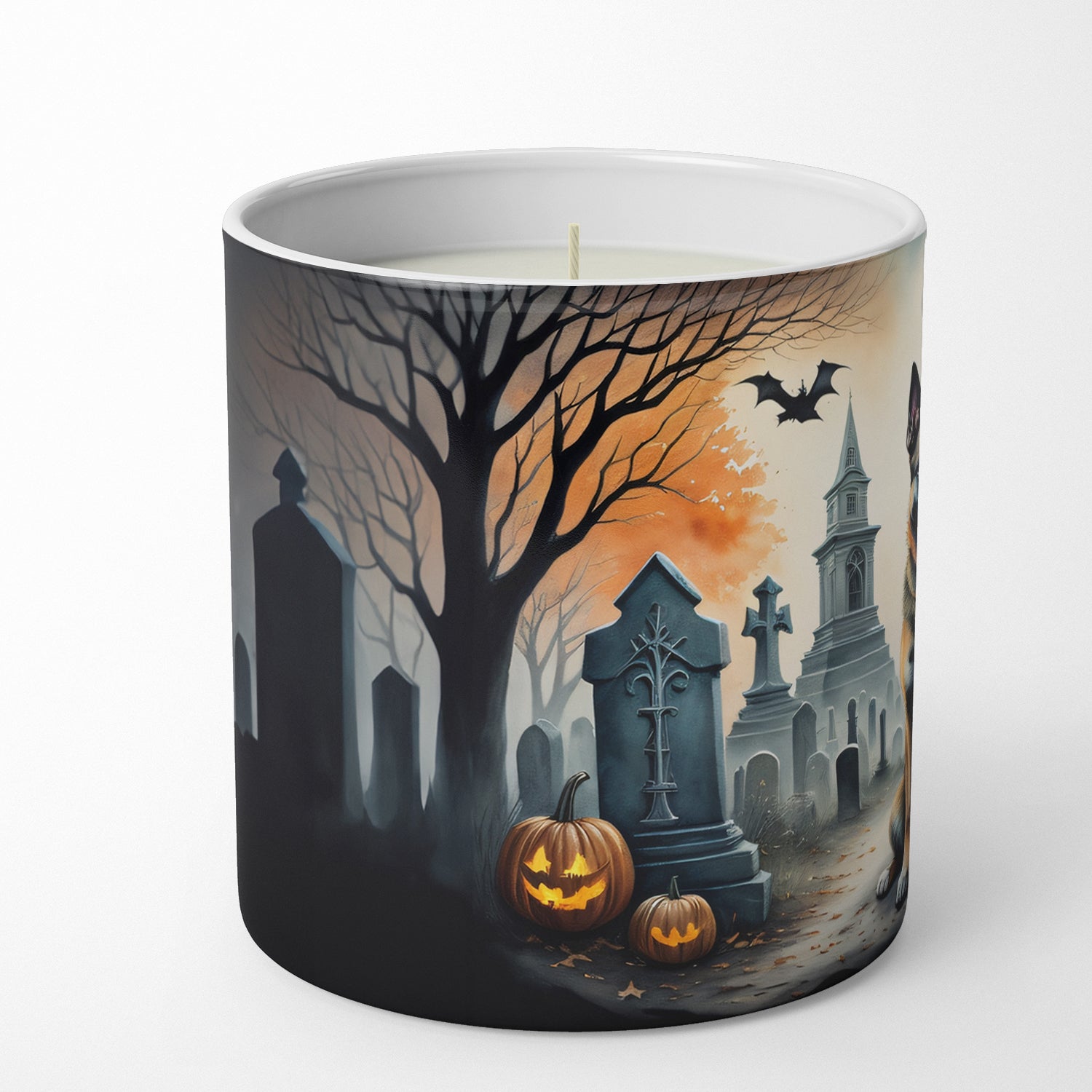 Belgian Malinois Spooky Halloween Decorative Soy Candle