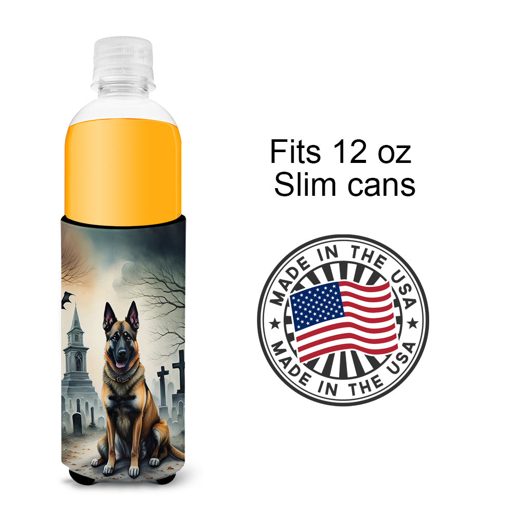 Belgian Malinois Spooky Halloween Hugger for Ultra Slim Cans