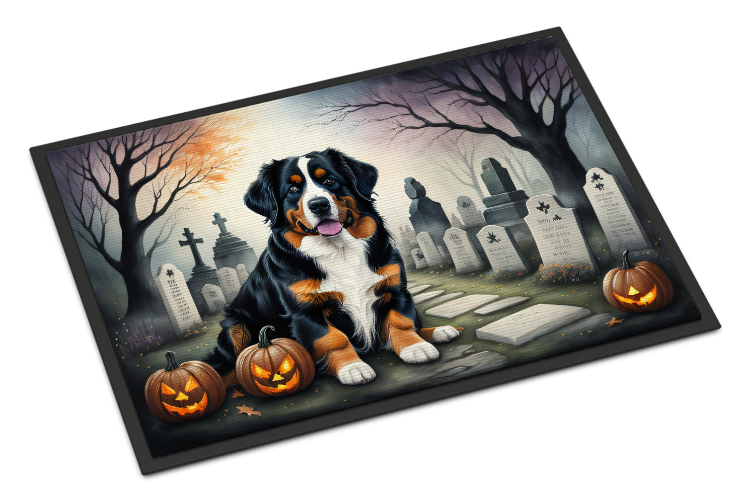 Buy this Bernese Mountain Dog Spooky Halloween Doormat 18x27