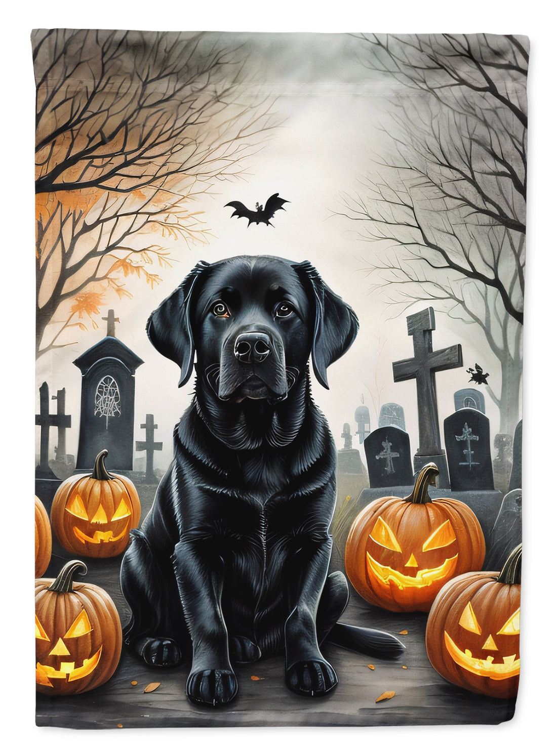 Buy this Black Labrador Retriever Spooky Halloween House Flag