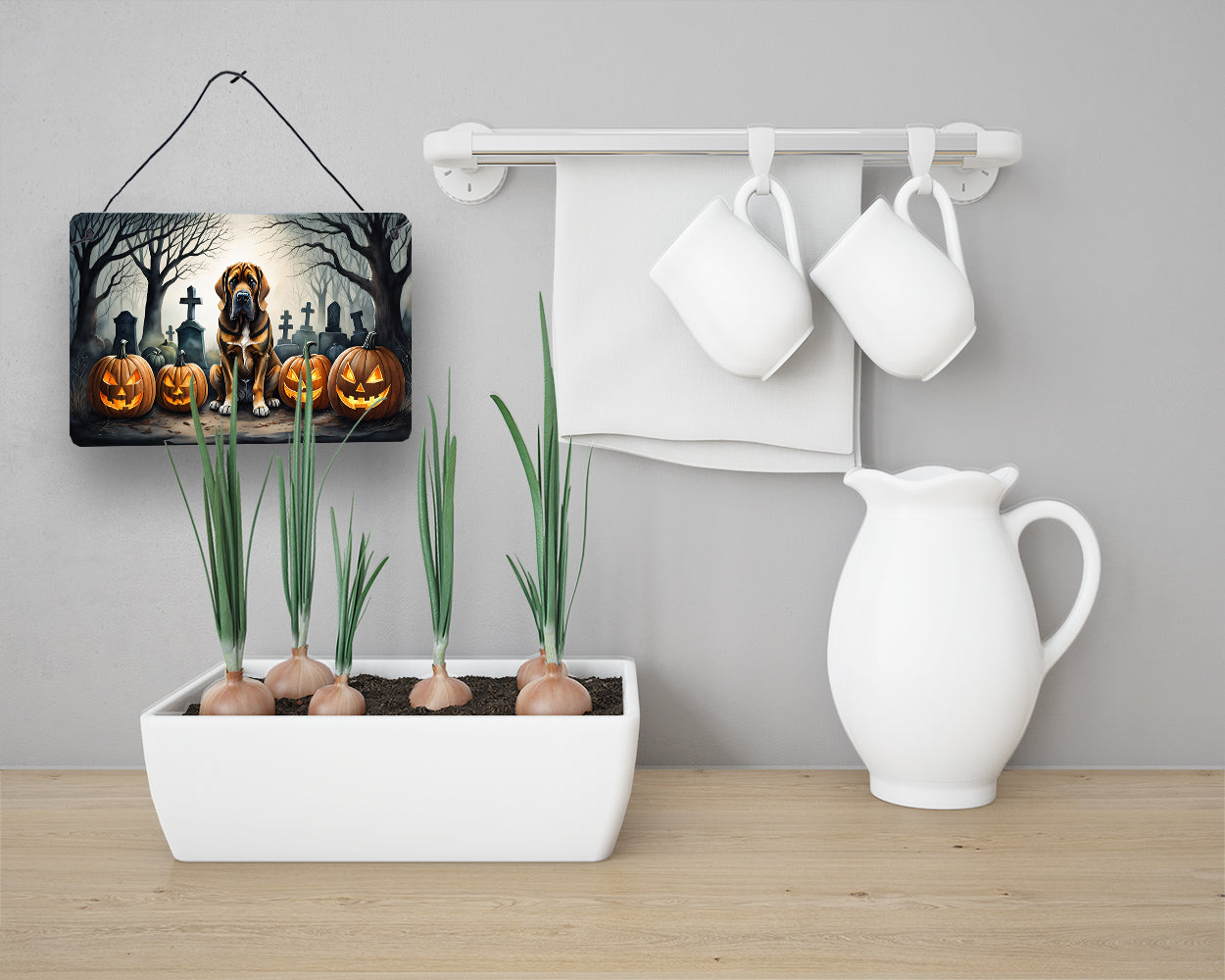 Bloodhound Spooky Halloween Wall or Door Hanging Prints  the-store.com.