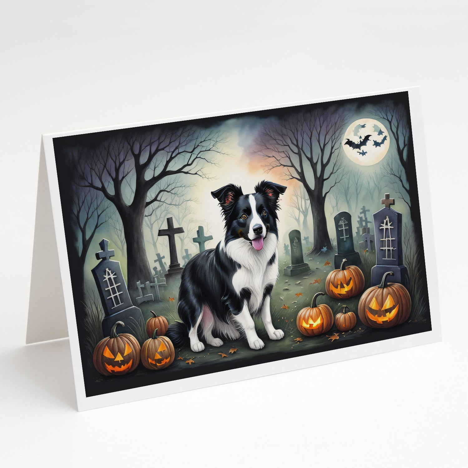 Buy this Border Collie Spooky Halloween Greeting Cards and Envelopes Pack of 8