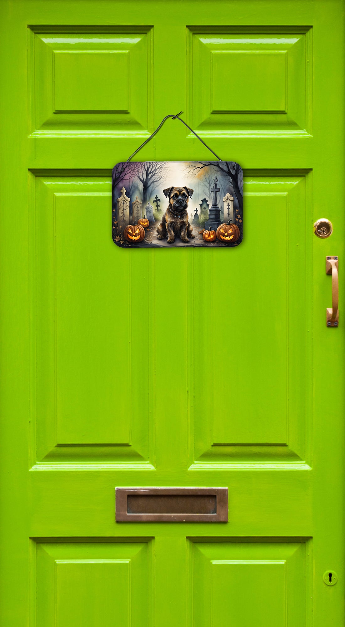 Border Terrier Spooky Halloween Wall or Door Hanging Prints  the-store.com.