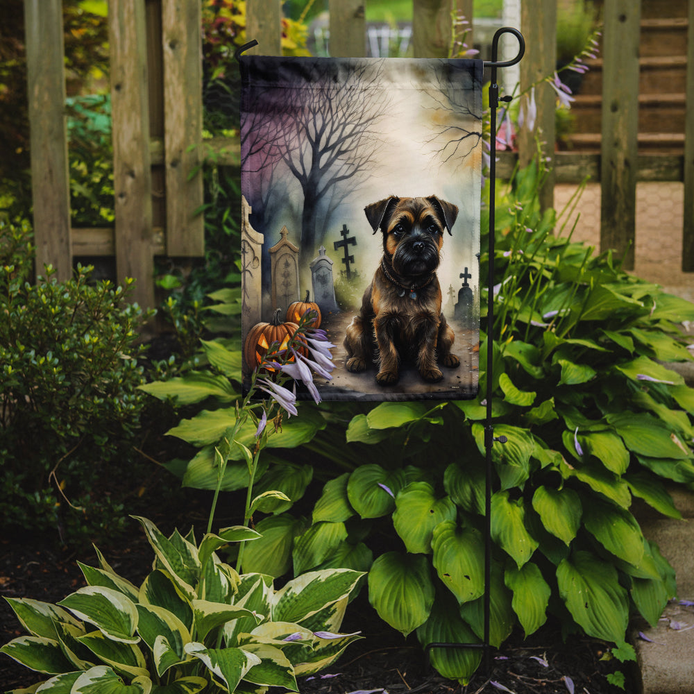 Border Terrier Spooky Halloween Garden Flag