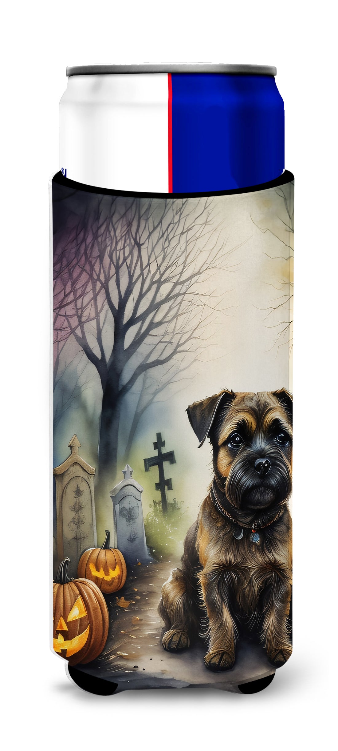 Buy this Border Terrier Spooky Halloween Hugger for Ultra Slim Cans