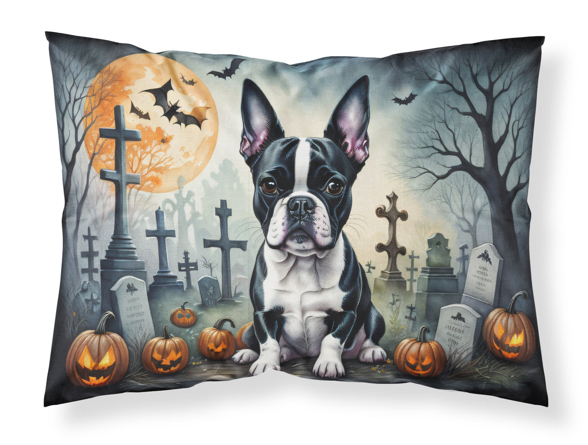 Buy this Boston Terrier Spooky Halloween Fabric Standard Pillowcase