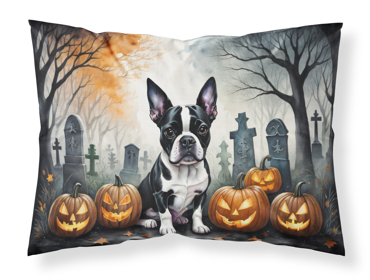 Buy this Boston Terrier Spooky Halloween Fabric Standard Pillowcase