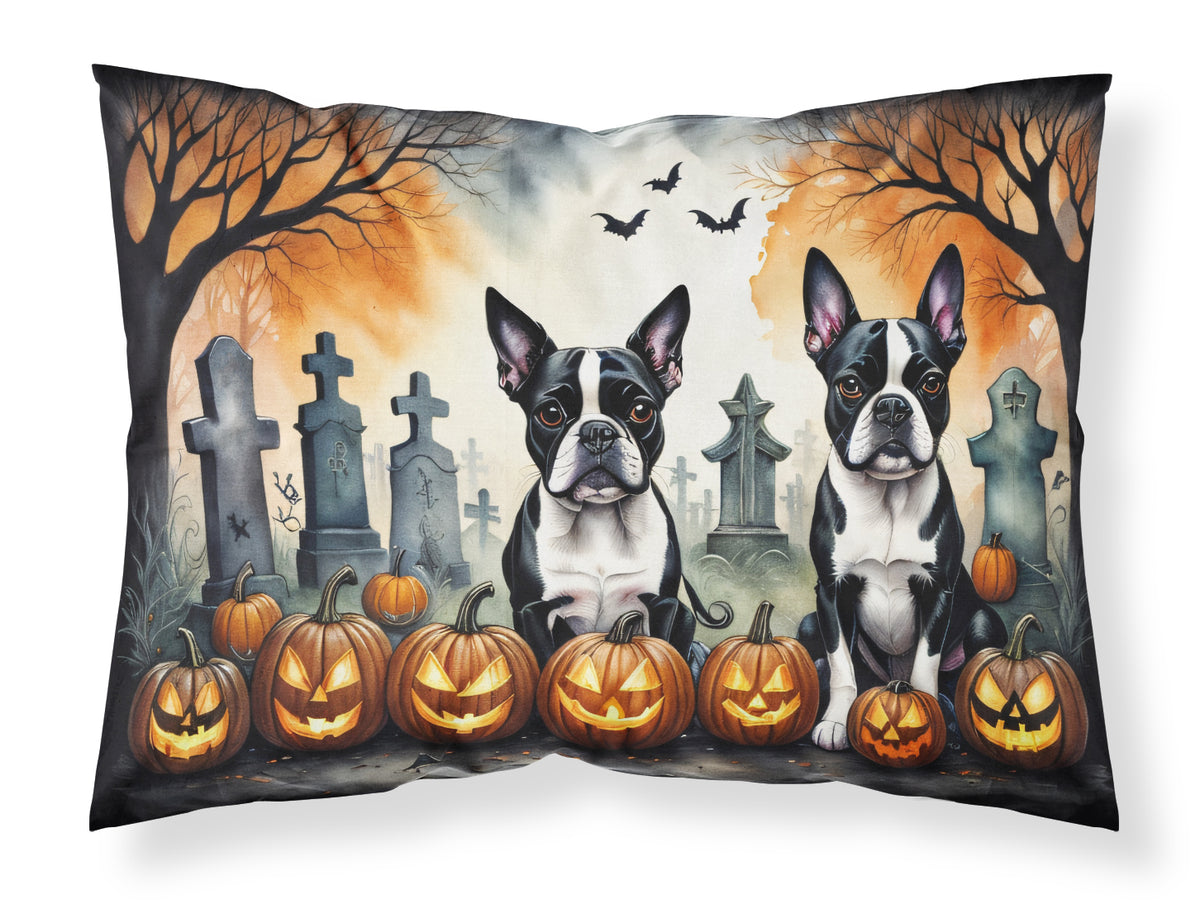 Buy this Boston Terrier Spooky Halloween Fabric Standard Pillowcase