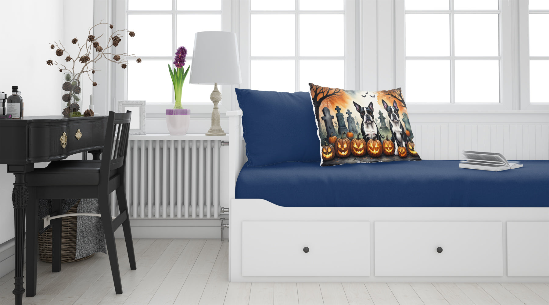 Buy this Boston Terrier Spooky Halloween Fabric Standard Pillowcase