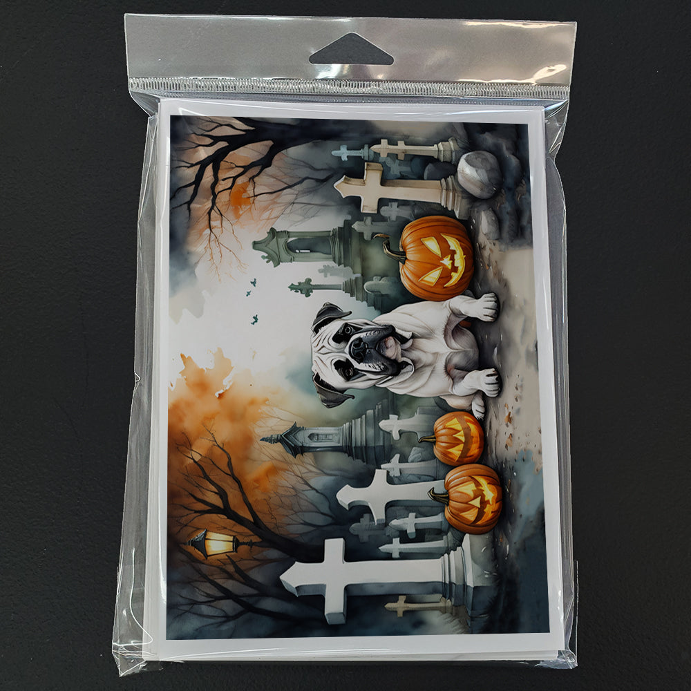 Boxer Spooky Halloween Greeting Cards and Envelopes Pack of 8  the-store.com.