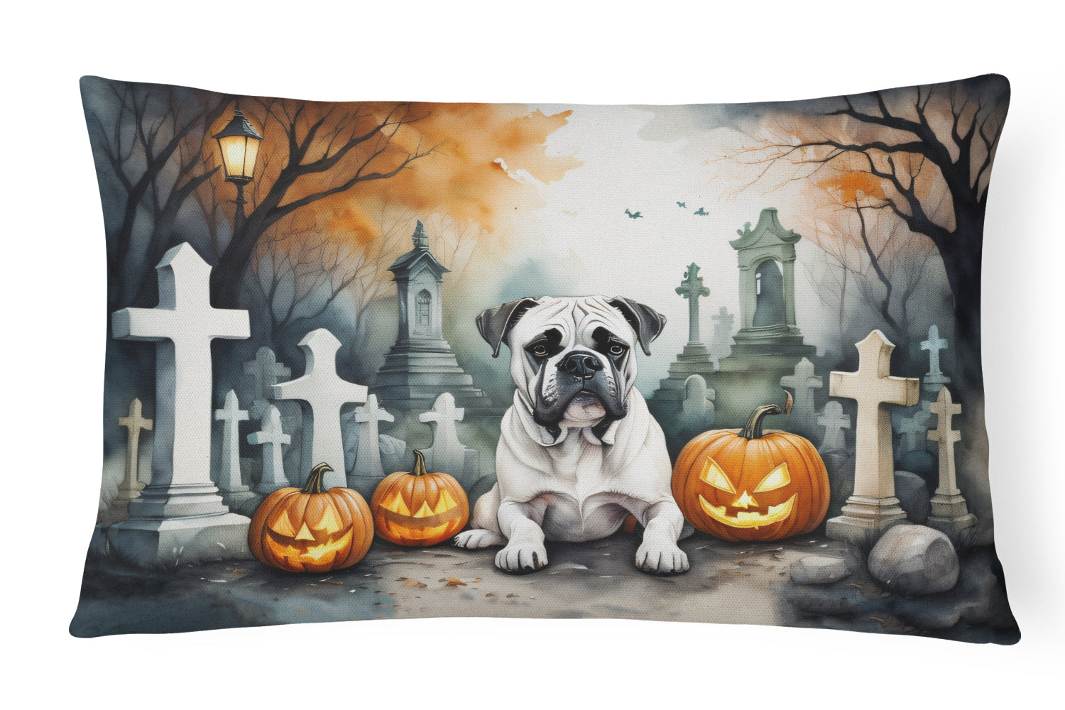 Buy this Boxer Spooky Halloween Fabric Decorative Pillow