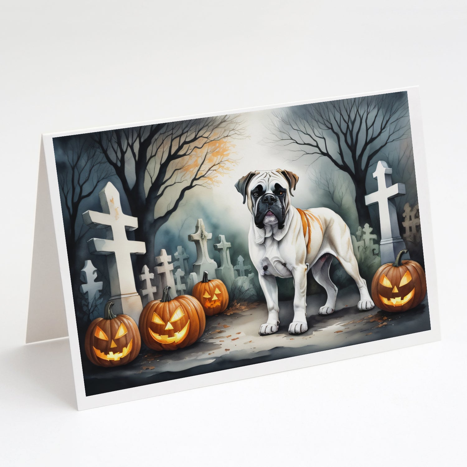 Buy this Boxer Spooky Halloween Greeting Cards and Envelopes Pack of 8