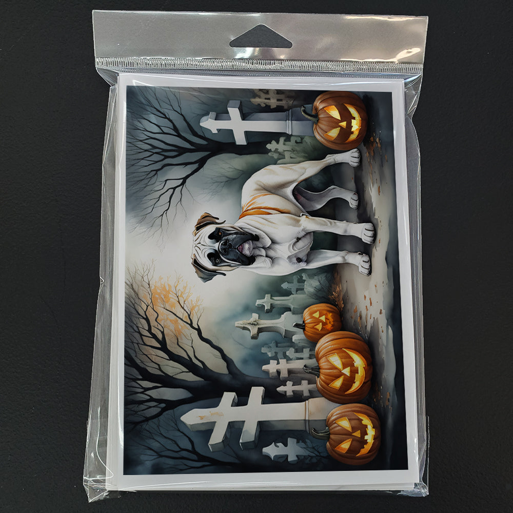 Boxer Spooky Halloween Greeting Cards and Envelopes Pack of 8  the-store.com.