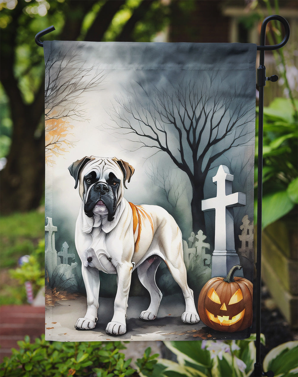 Boxer Spooky Halloween Garden Flag