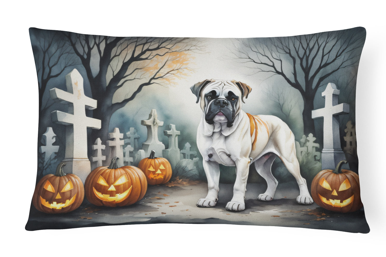 Buy this Boxer Spooky Halloween Fabric Decorative Pillow