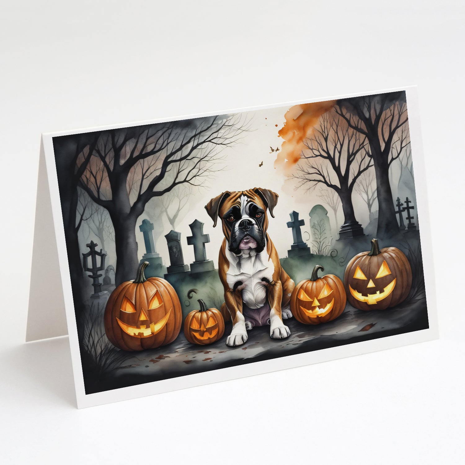 Buy this Boxer Spooky Halloween Greeting Cards and Envelopes Pack of 8