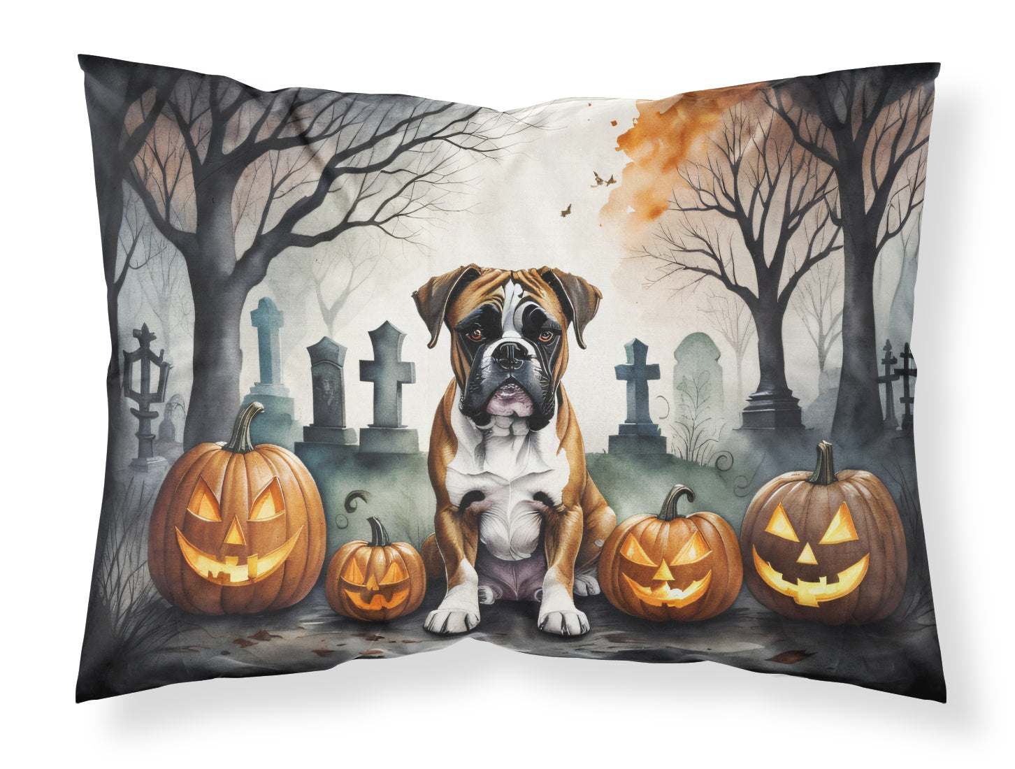 Buy this Boxer Spooky Halloween Fabric Standard Pillowcase