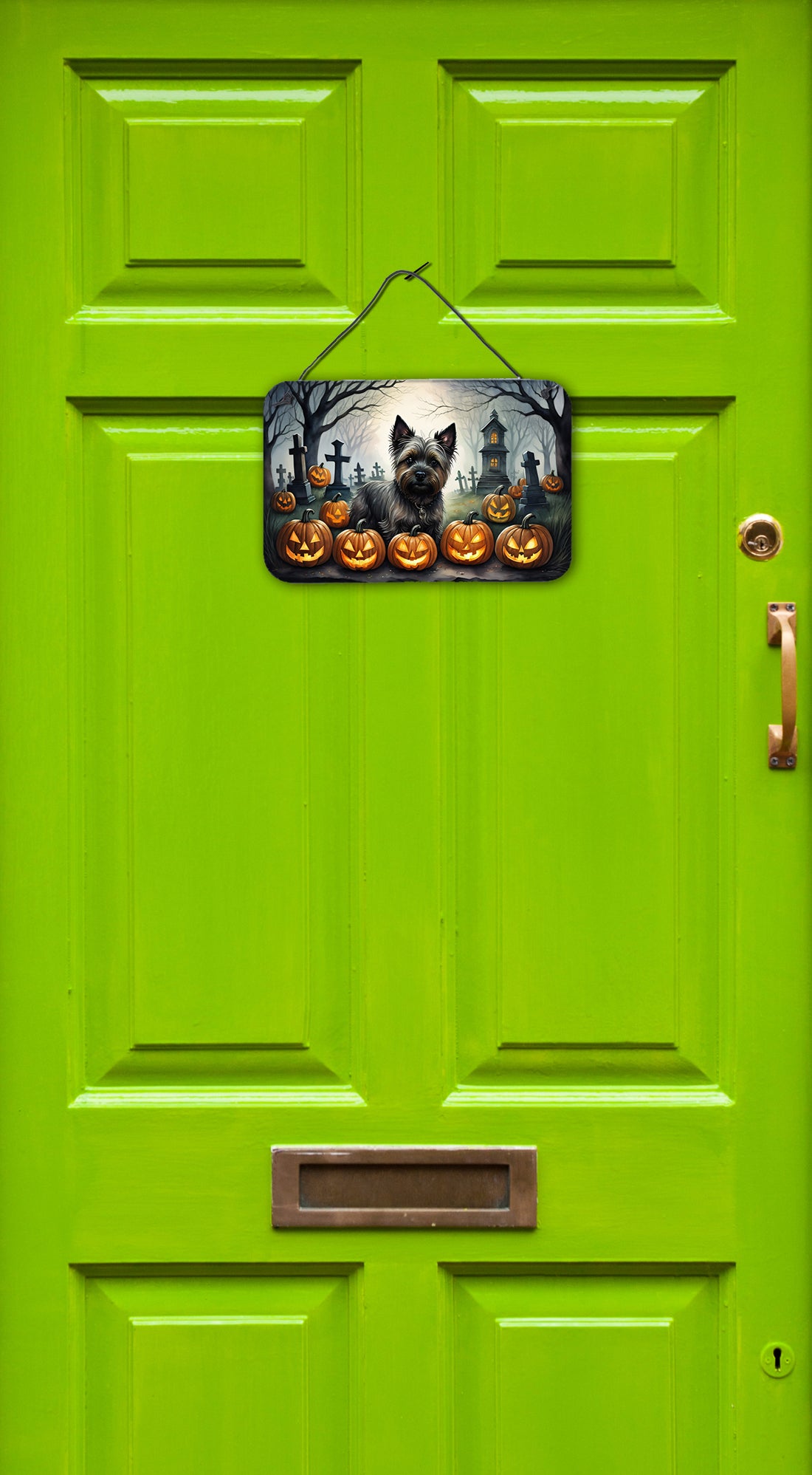 Cairn Terrier Spooky Halloween Wall or Door Hanging Prints  the-store.com.