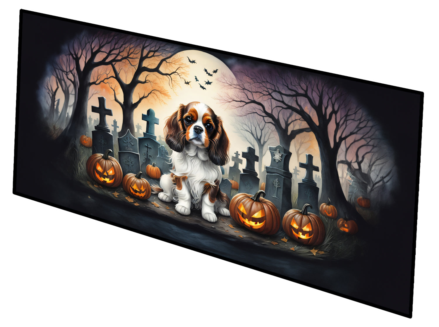 Buy this Cavalier Spaniel Spooky Halloween Runner Mat 28x58