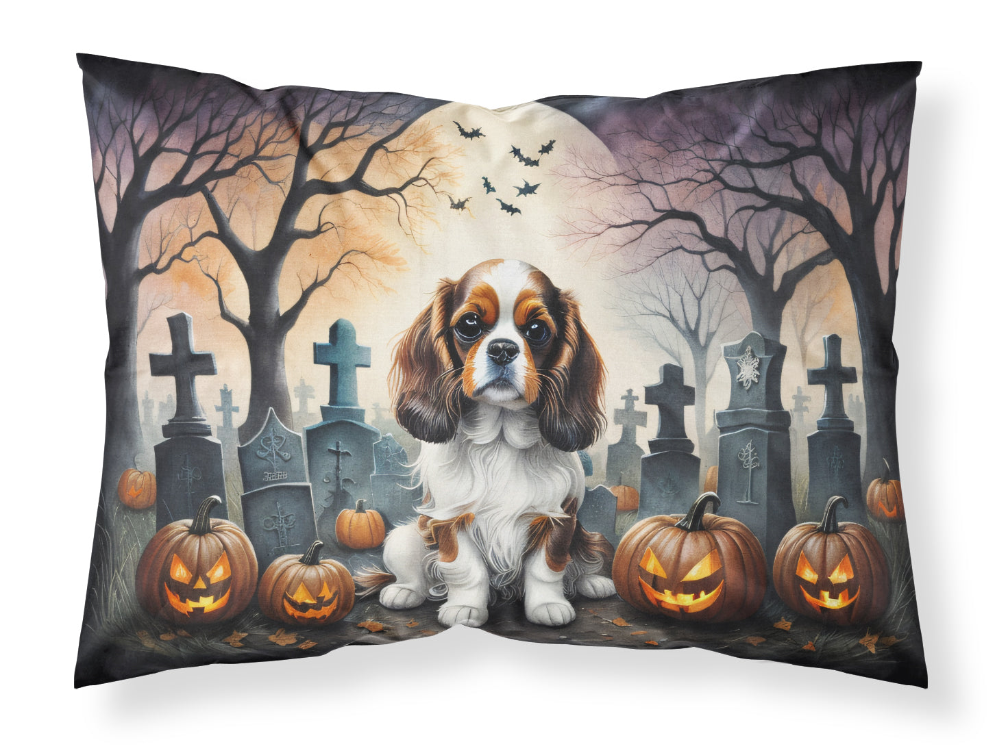 Buy this Cavalier Spaniel Spooky Halloween Fabric Standard Pillowcase