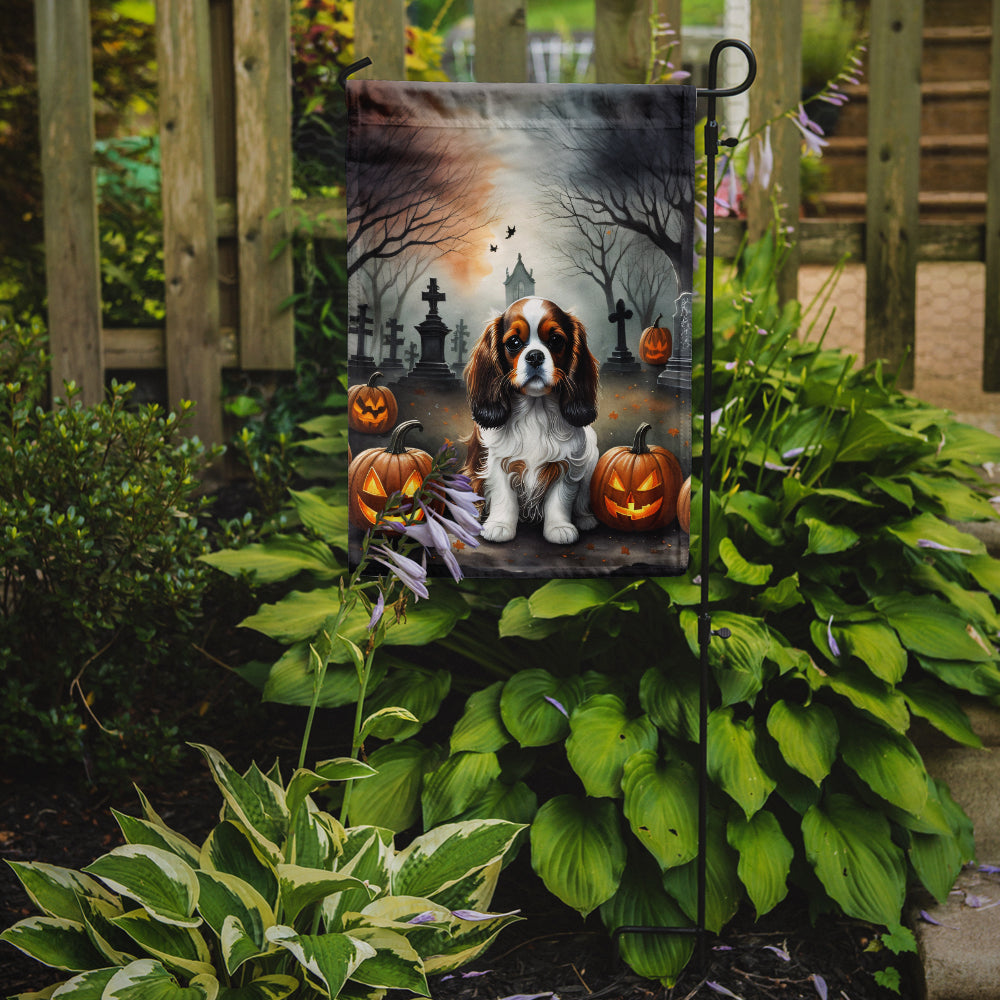 Cavalier Spaniel Spooky Halloween Garden Flag  the-store.com.