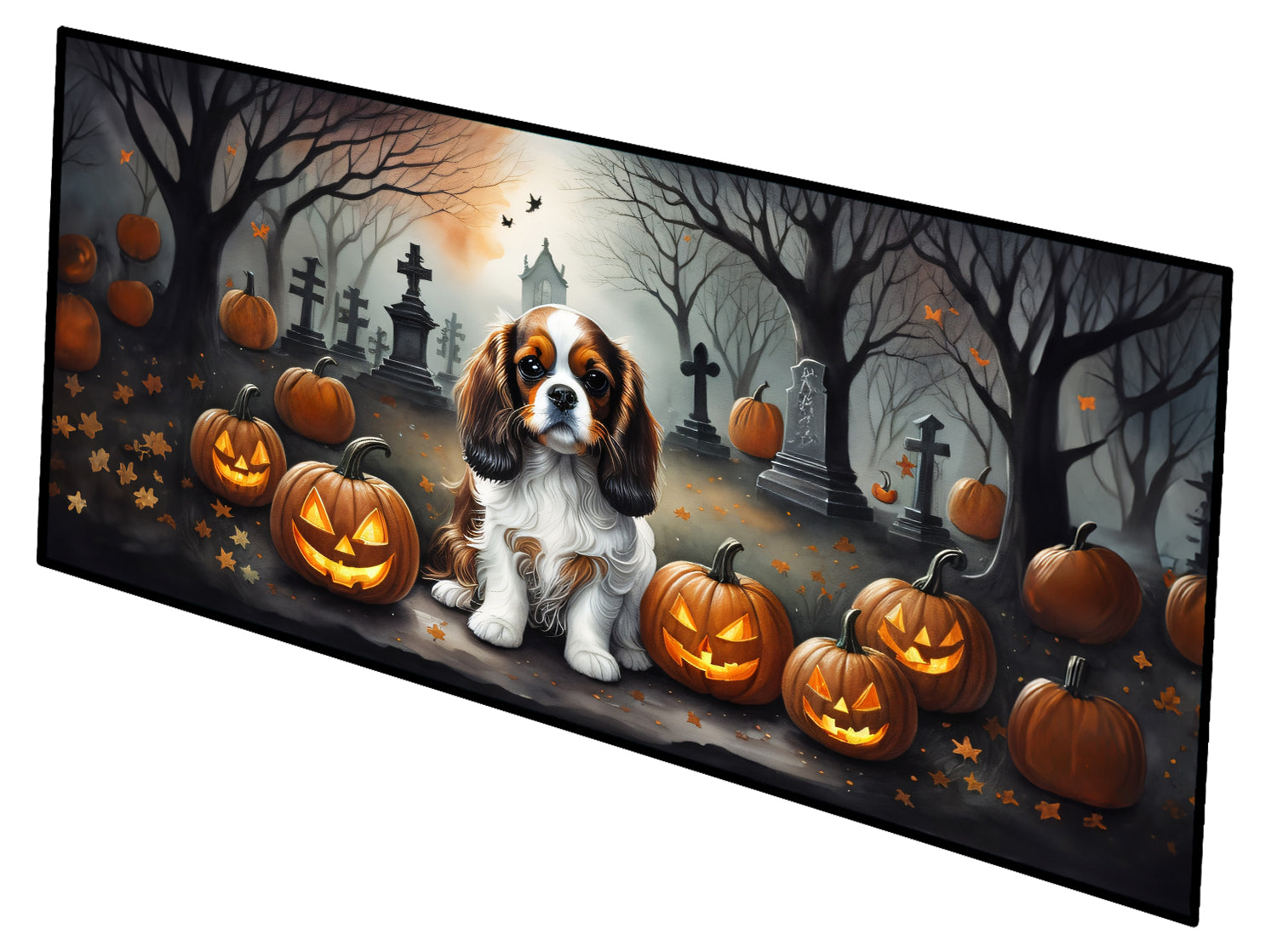 Buy this Cavalier Spaniel Spooky Halloween Runner Mat 28x58