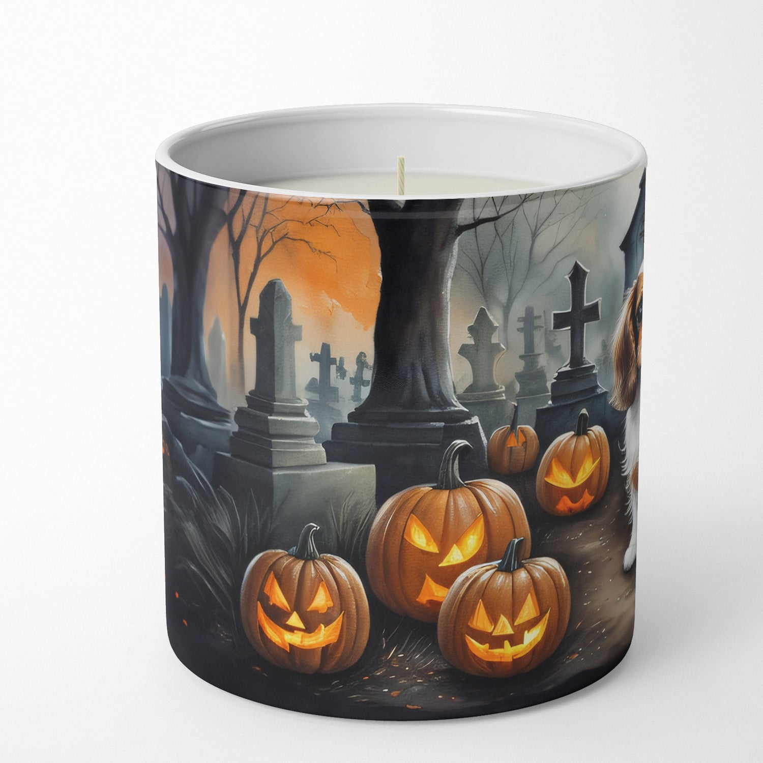 Cavalier Spaniel Spooky Halloween Decorative Soy Candle