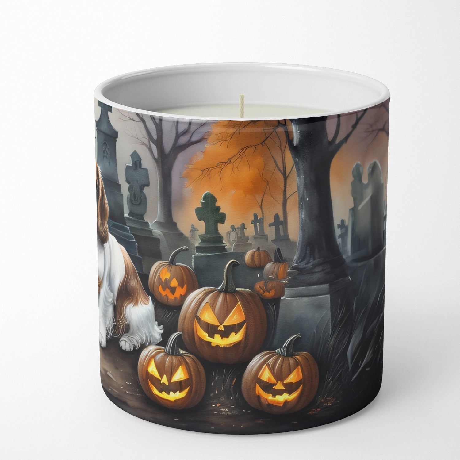 Cavalier Spaniel Spooky Halloween Decorative Soy Candle