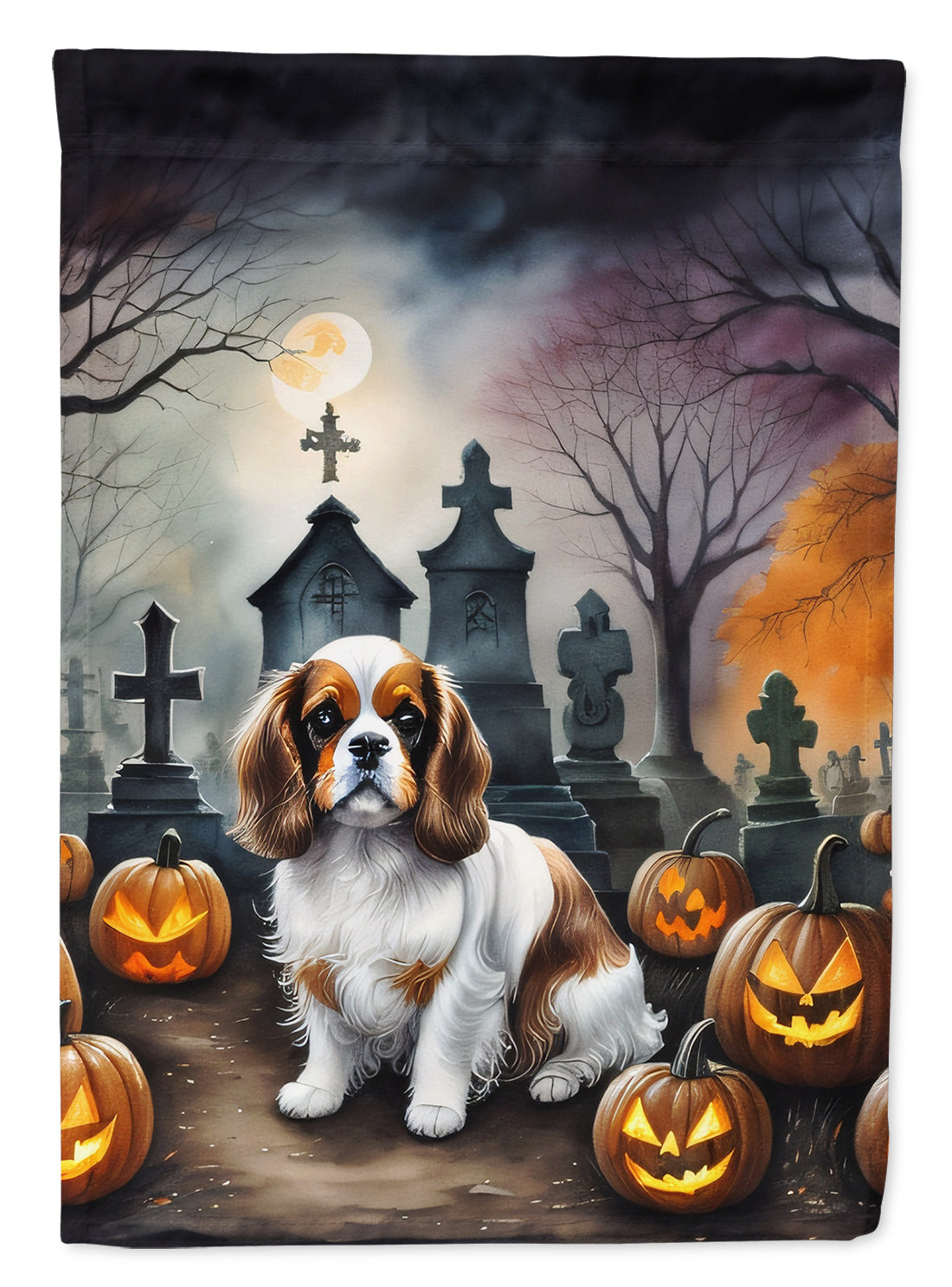 Buy this Cavalier Spaniel Spooky Halloween Garden Flag