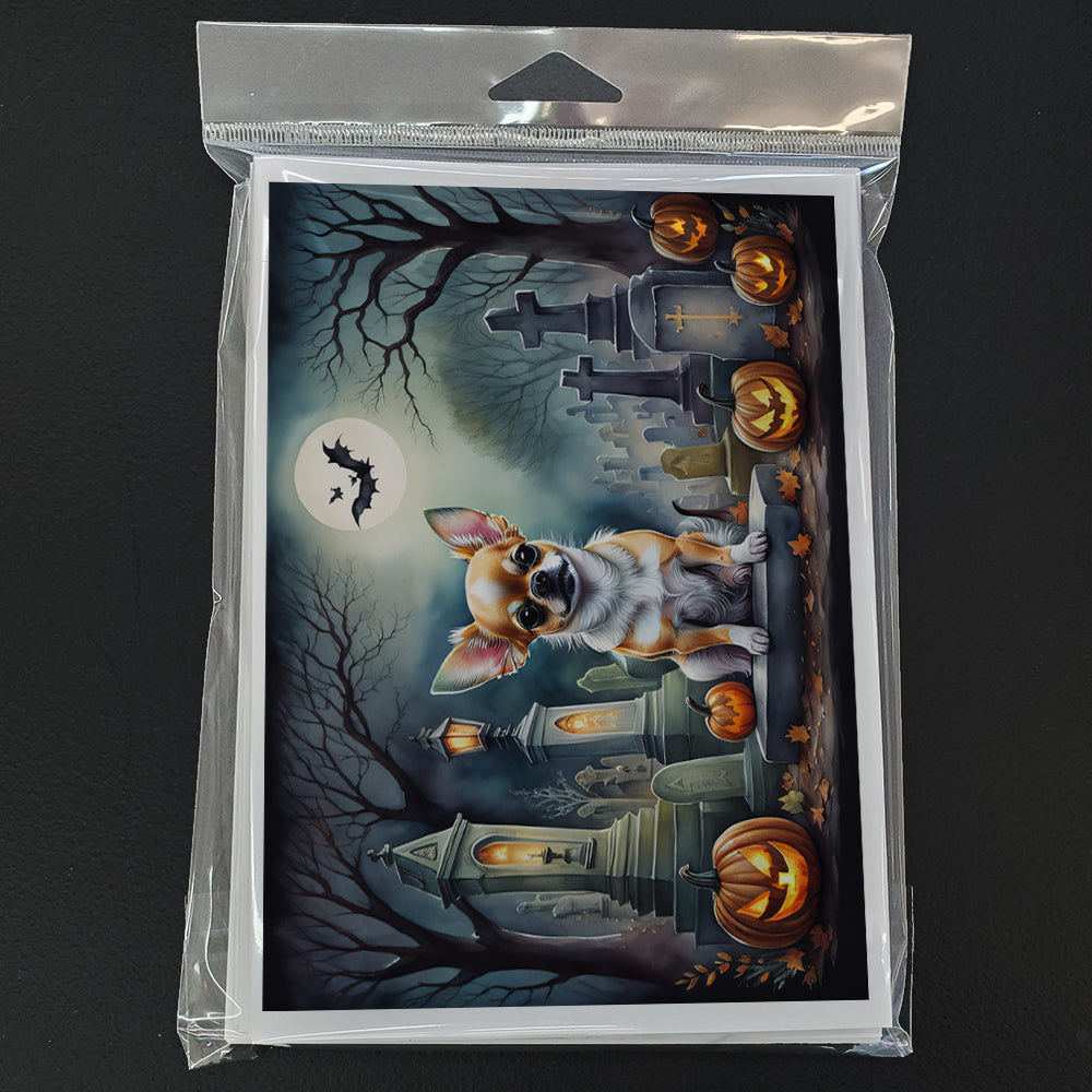 Chihuahua Spooky Halloween Greeting Cards and Envelopes Pack of 8  the-store.com.