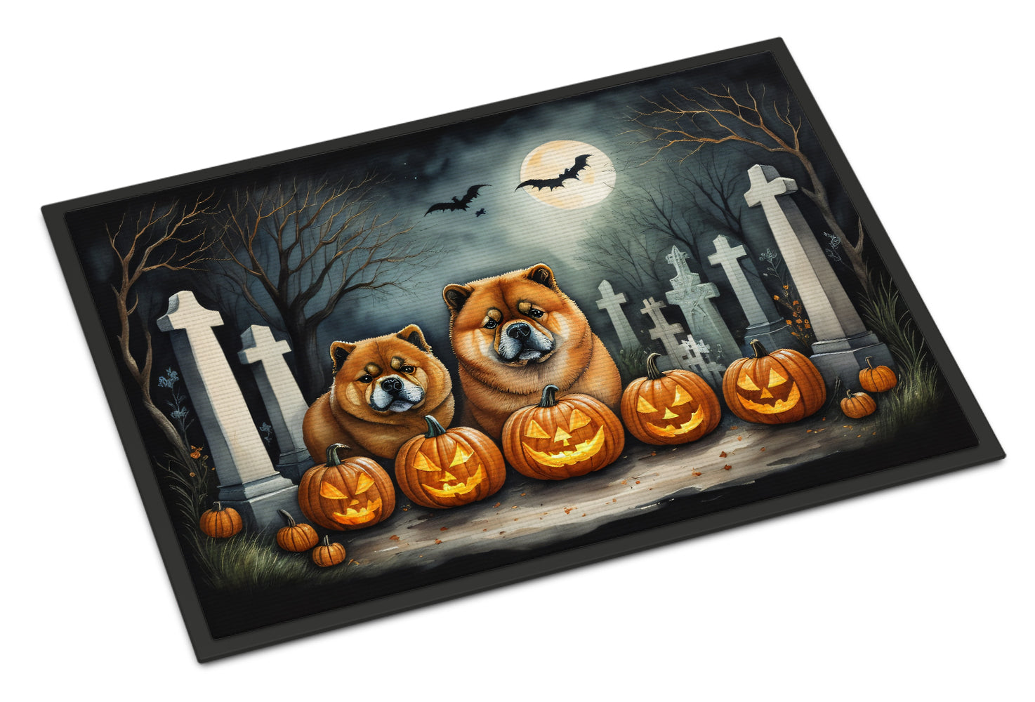 Buy this Chow Chow Spooky Halloween Indoor or Outdoor Mat 24x36