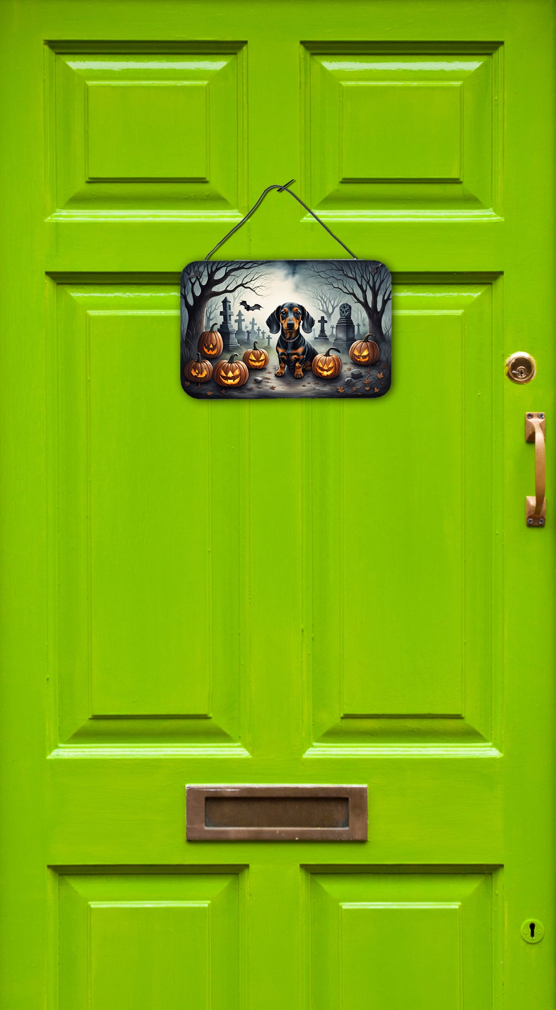 Dachshund Spooky Halloween Wall or Door Hanging Prints