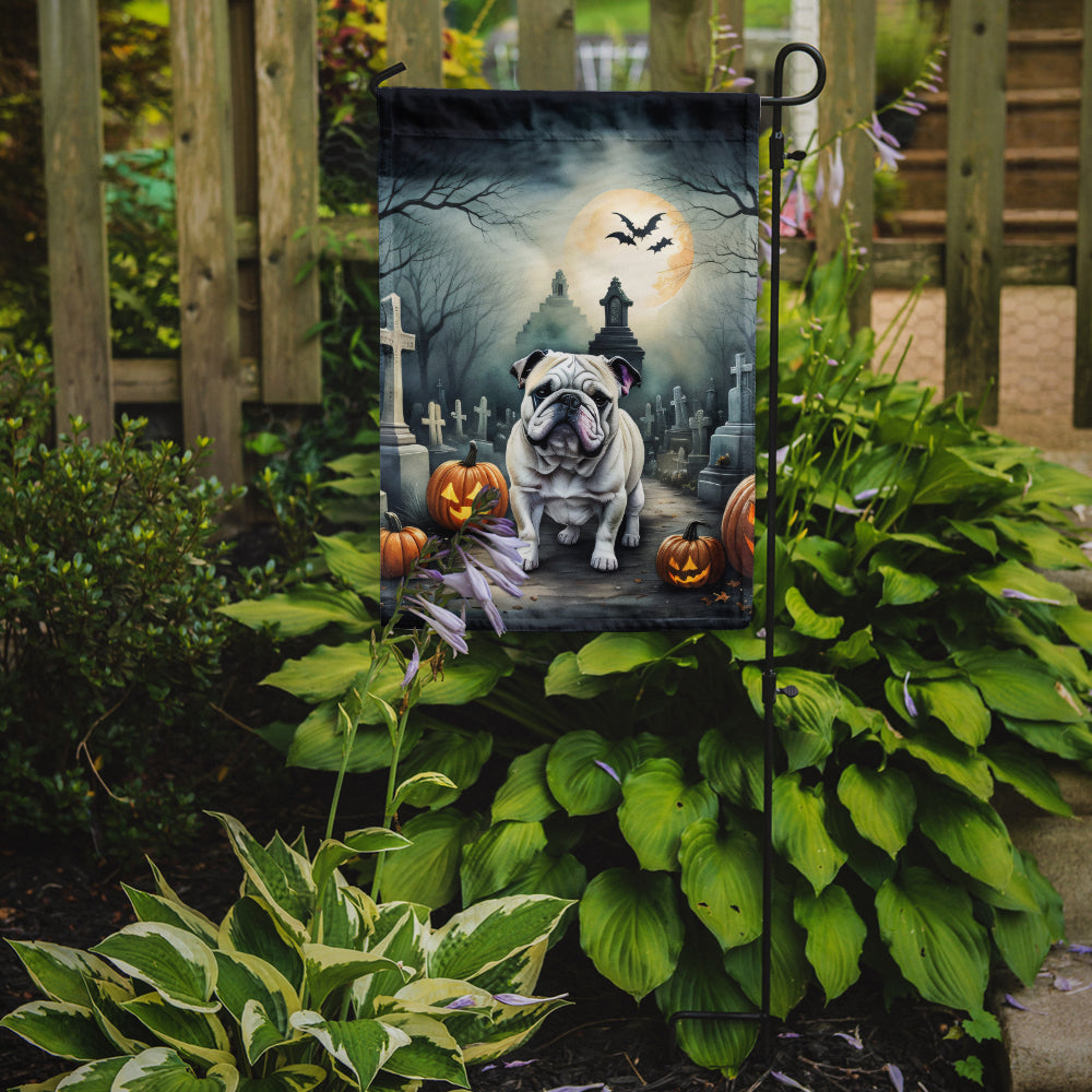 English Bulldog Spooky Halloween Garden Flag  the-store.com.