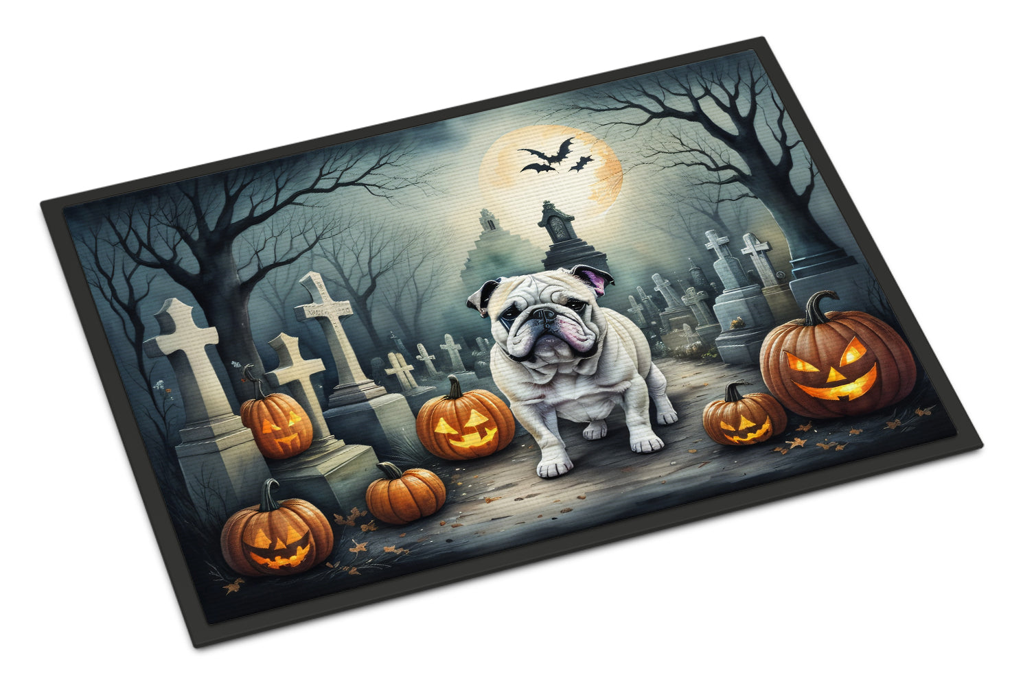 Buy this English Bulldog Spooky Halloween Indoor or Outdoor Mat 24x36