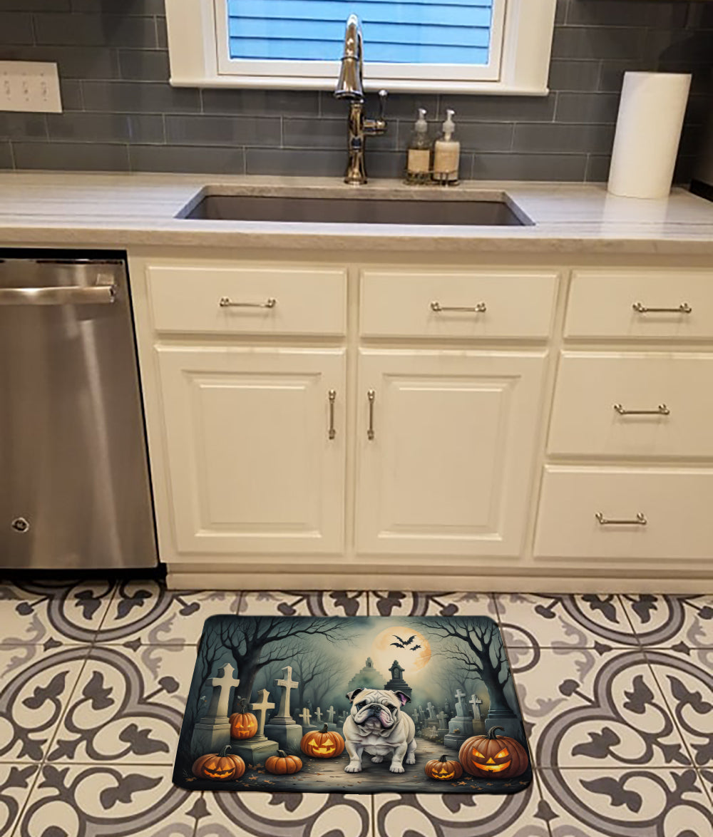 English Bulldog Spooky Halloween Memory Foam Kitchen Mat  the-store.com.